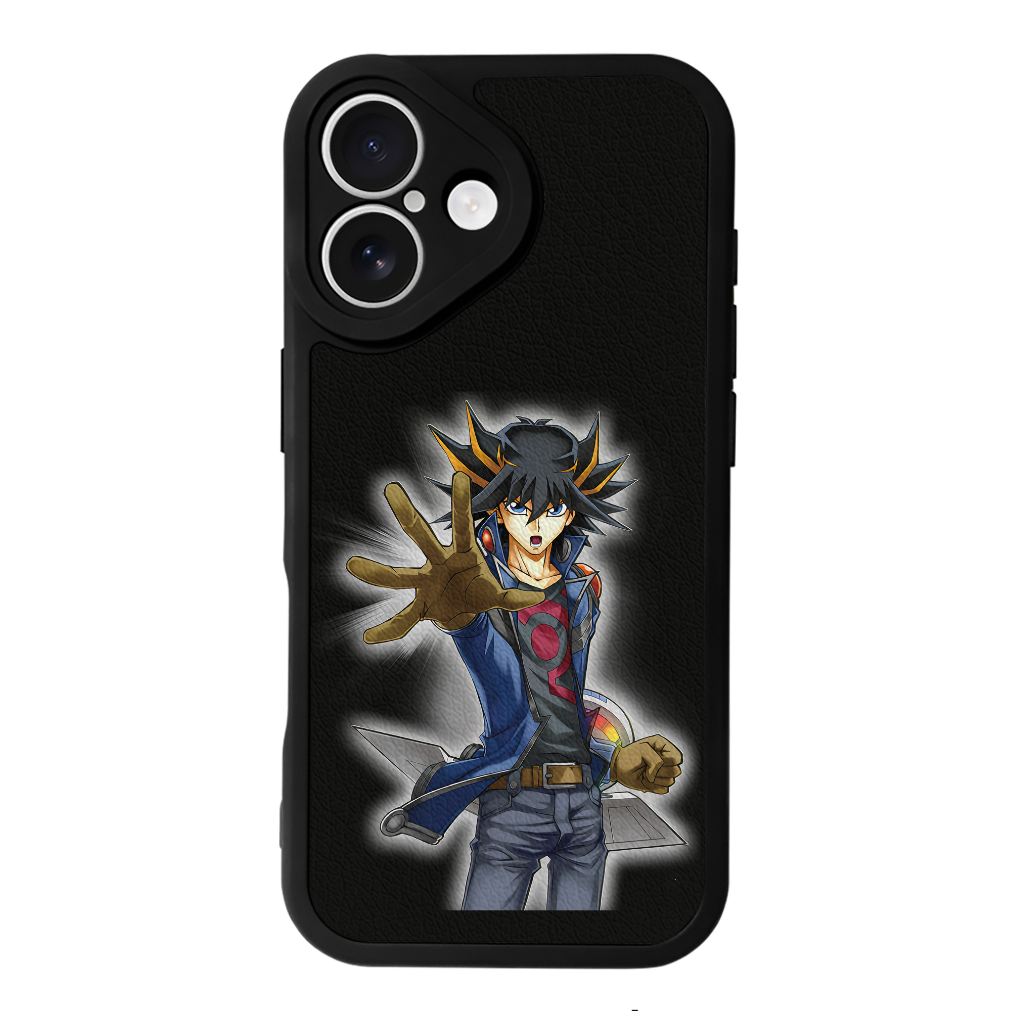 （画像用） 遊☆戯☆王 Yu-Gi-Oh! 【iPhone 16シリーズ対応】シリコンスマホケース（レザー調） 材質：シリコン